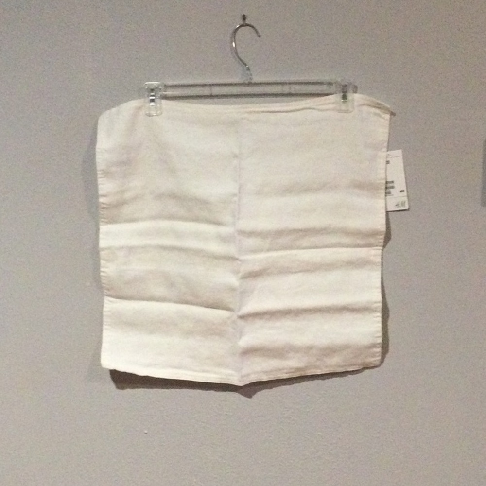 H&M White Linen Pillow Cover NWT